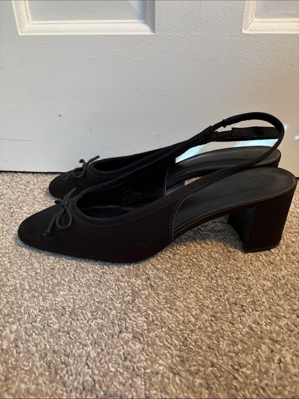 H&M Black Slingback Bow Heeled Pumps - Picture 4 of 6